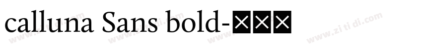 calluna Sans bold字体转换